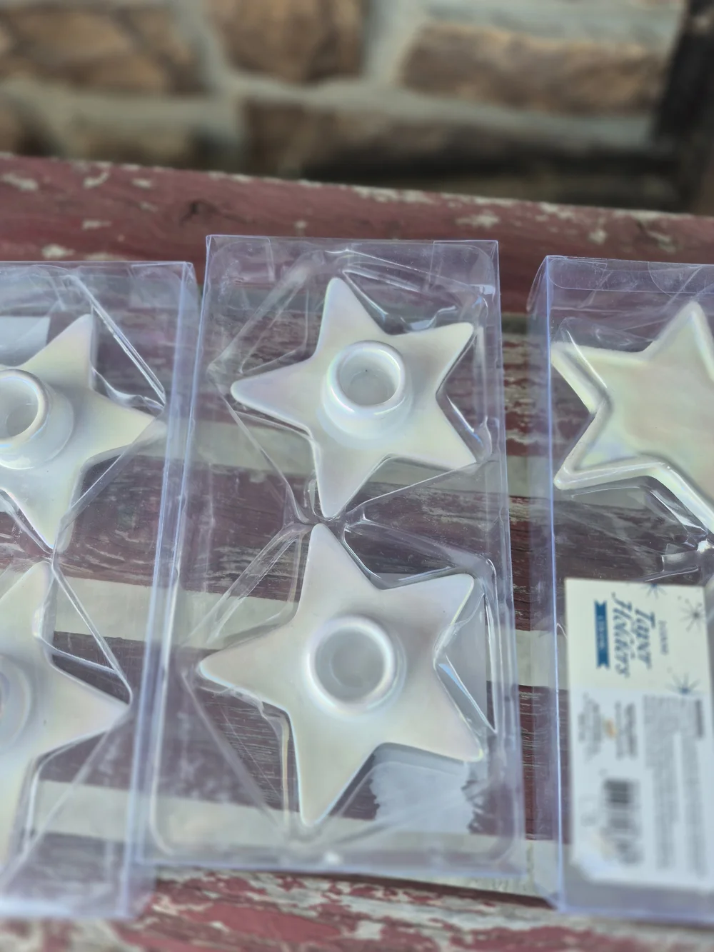 Star-Shaped Ceramic Tea Light Holders - White